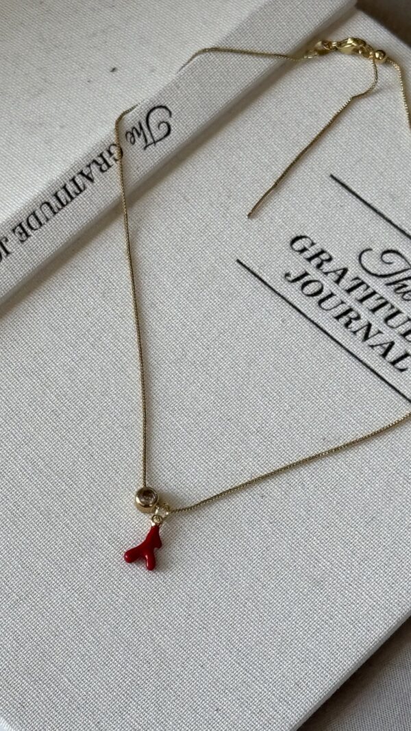 Collar de coralito rojo + punto de luz